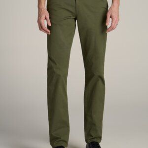 American Tall Carman TAPERED Chinos for Tall Men in Bright Olive Size 3030 / 36